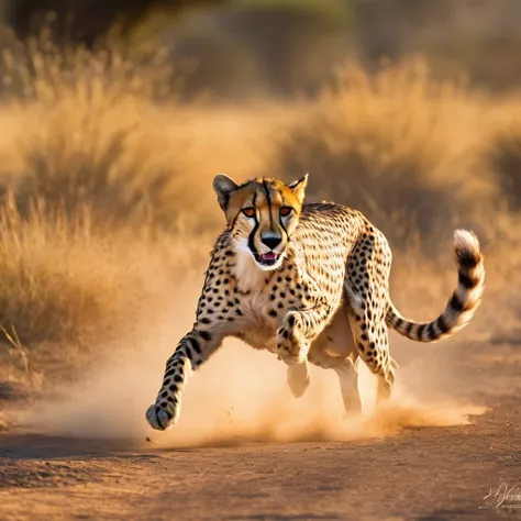 (best quality,4k,8k,highres,masterpiece:1.2),ultra-detailed,(realistic,photorealistic,photo-realistic:1.37),cheetah chasing impa...