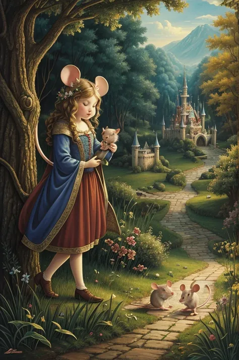 illustration for the fairy tale about the mouse