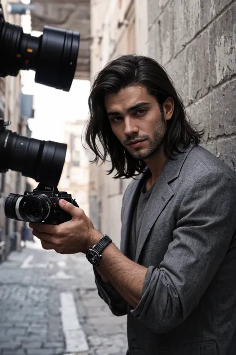 leica shooting, shadow play, great lighting, dokki shapes, gray eyes, black hair,handsome men