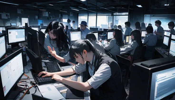 picture of people working using computers