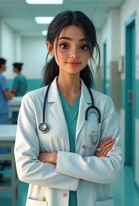 a indian girl doctor works in a hospital beautiful and cute doctor girl with name dr.vaishanavi