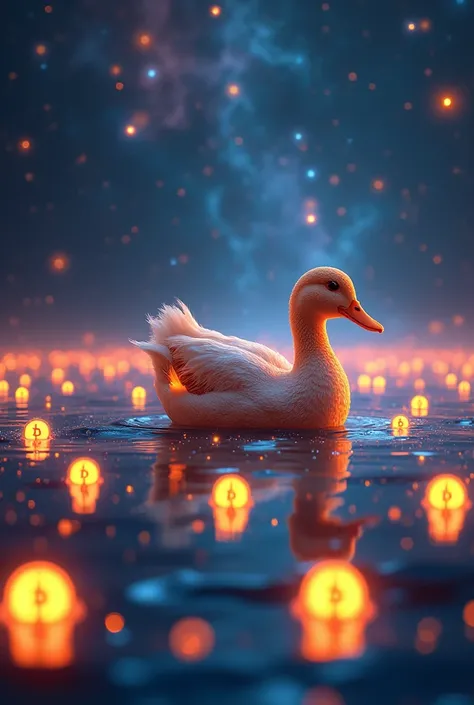 A Duck in a Galaxy of Bitcoins, o pato do bitcoin