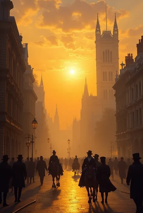 create a sunrise in london in 1824