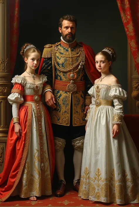 prince of  spain and his 2 daughter