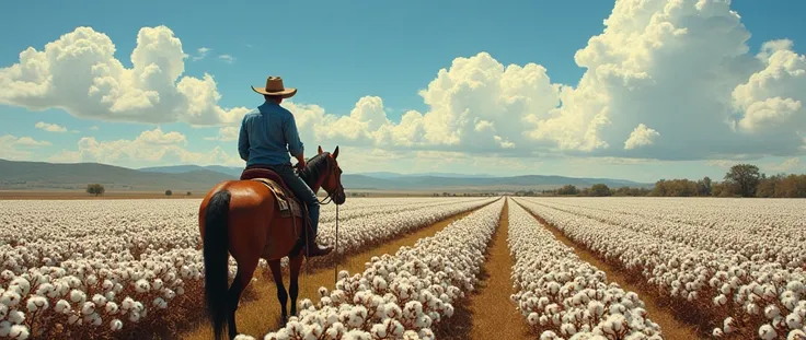 Cotton plantations and cowboy 
