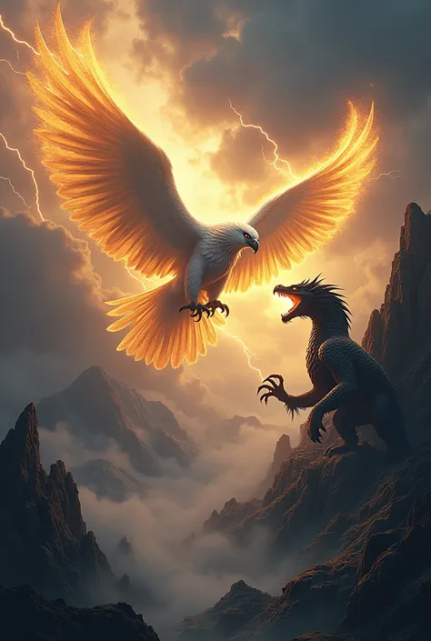 eagle of light fighting a dragon