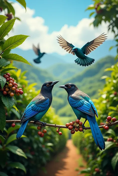 generate several jacus in a coffee plantation