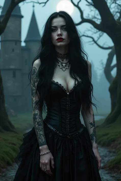 a gothic woman with big tits and big ass naked