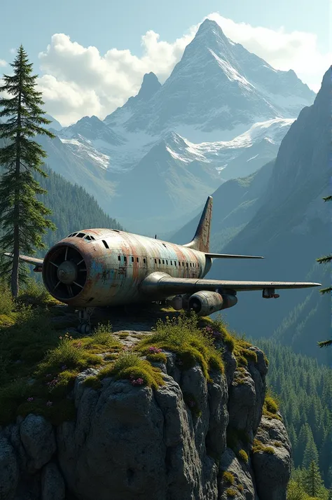 you can spawn an abandoned plane on the top of a mountain in a forest