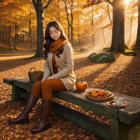 (highest quality,4k,8k,high resolution,masterpiece:1.2),very detailed,(realistic,realistic,photorealistic:1.37),beautiful autumn...