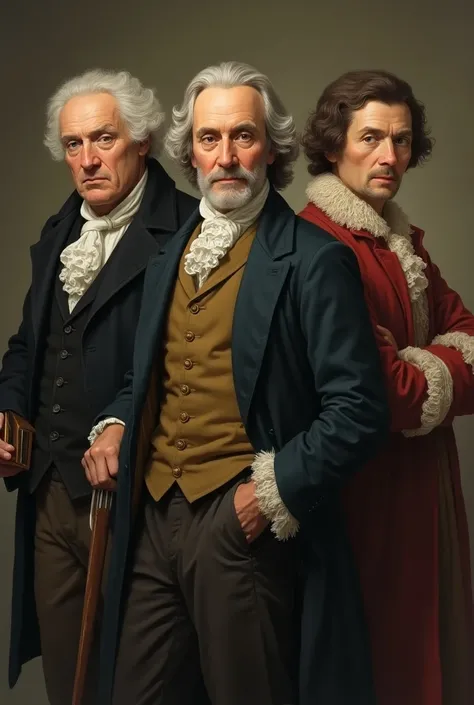 thomas hobbes ,  jhon locke and jean jacques rousseau create an image of each one