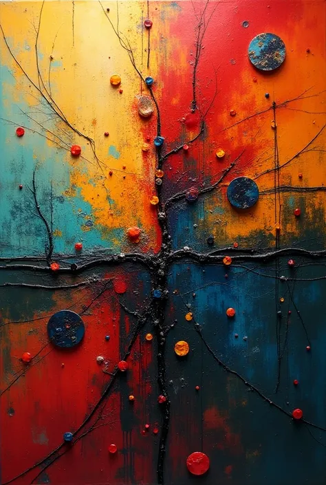 Create a picture of an abstract artwork that looks nice when you turn it upside down.
