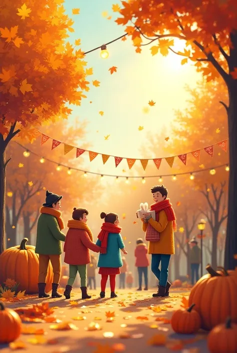 an image with a fun atmosphere typical of november