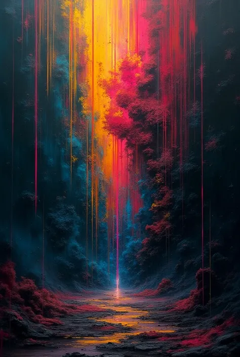 Please create an abstract art image depicting irony and intolerance and arrogance and cold abyss optical illusion