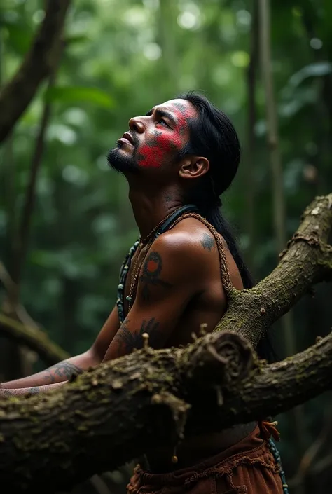 *title:*  the cry of the jungle 

*image:*  a striking image of the amazon jungle with a deep green background and a close up of...