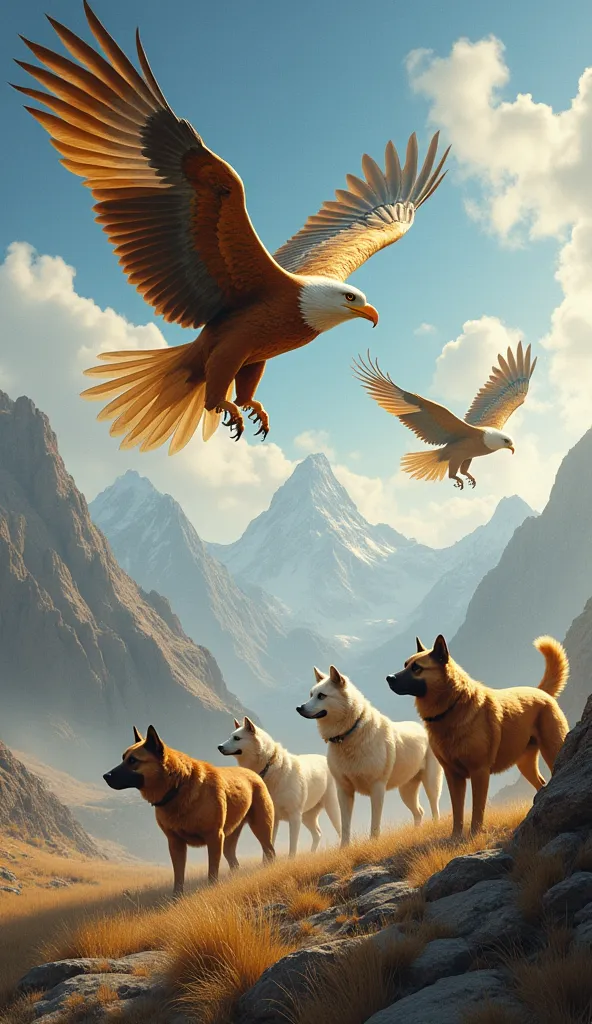 dogs and eagles