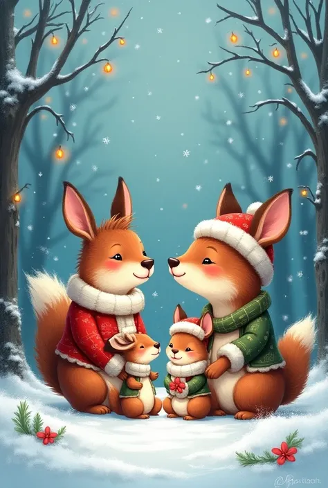 Christmas drawing with pastels