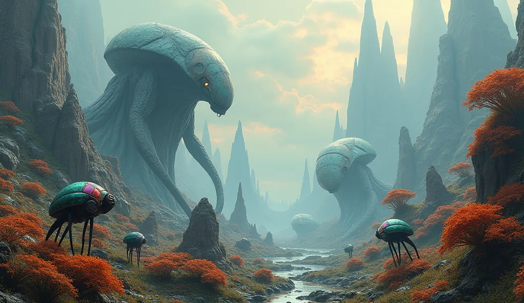 photorealistic alien world