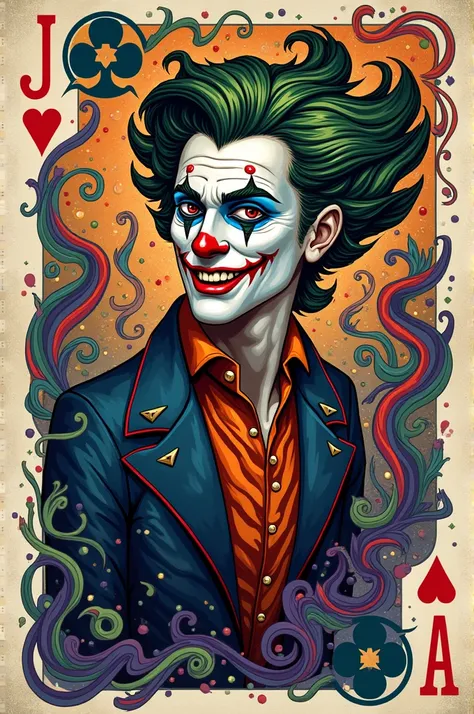 the mix of the poker card of jack and joker card. i want it to be a card