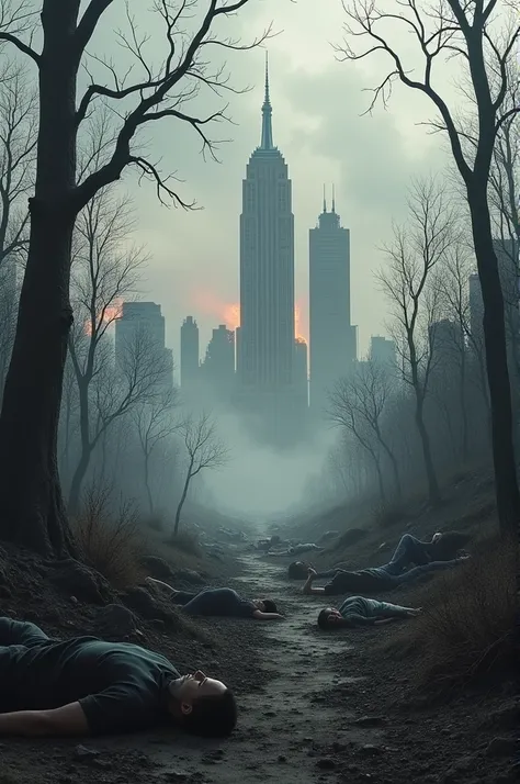 a completely dead world , without life and gray ,  there is only one post-apocalyptic new york completely destroyed,  there are ...