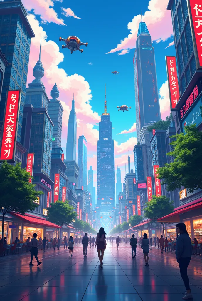 can u generate a anime background city