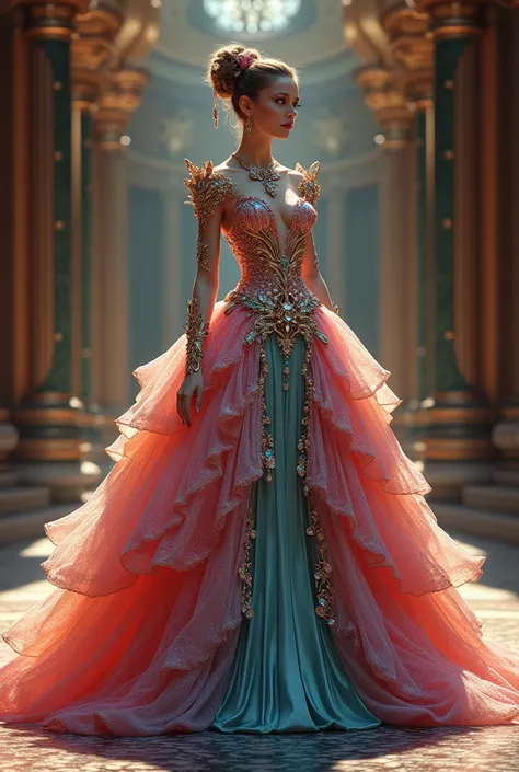 big ball gown flaunting etheral unique design and colour 👑💎