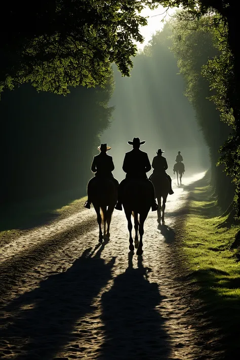 queue de cheval, de côté, contre-jour,