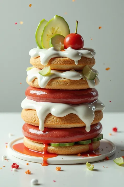 a cake made out of
milk 
hotdog
red wine
bitter melon
youghurt