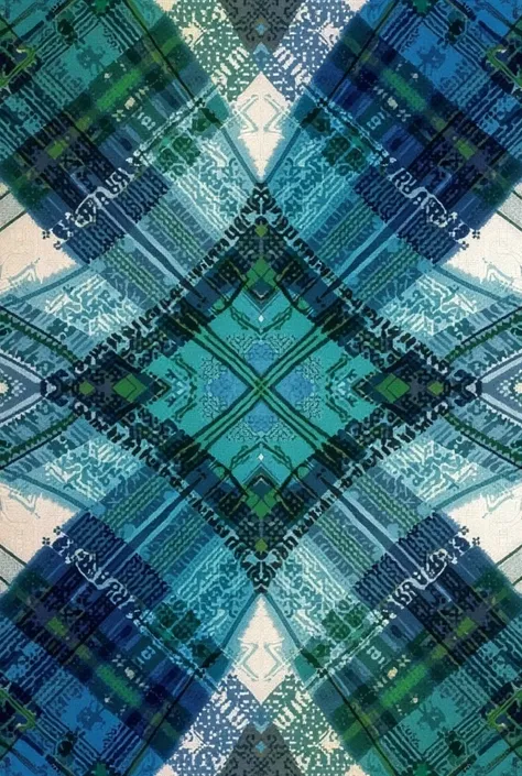 blue and green flannel designs