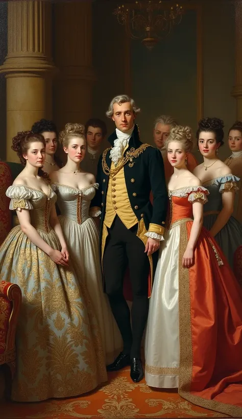 king george 4th of england with girls