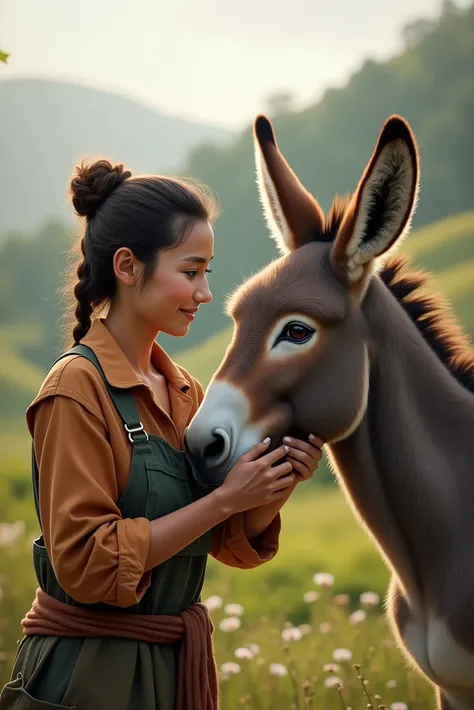 person with donkey