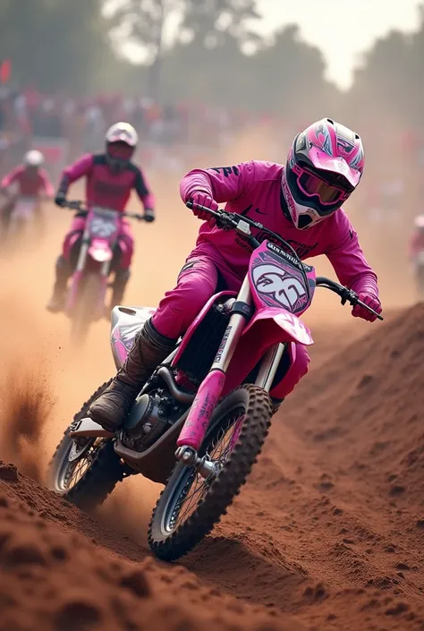 the best motocross in the world. pink color on display