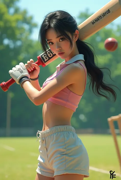 hinata soju with cricket bat