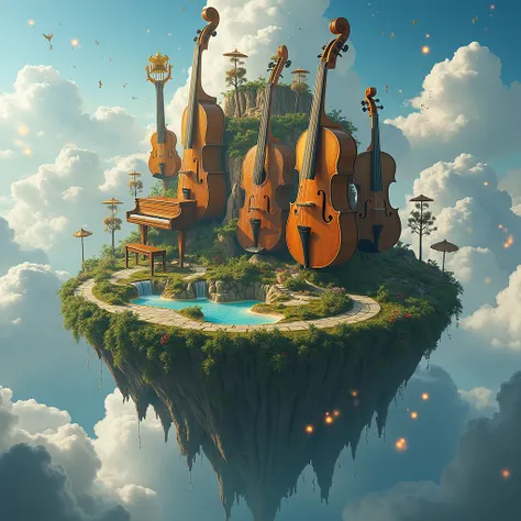 make a music island, with instruments,