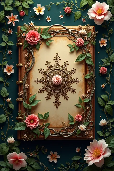 floral grimore-book cover