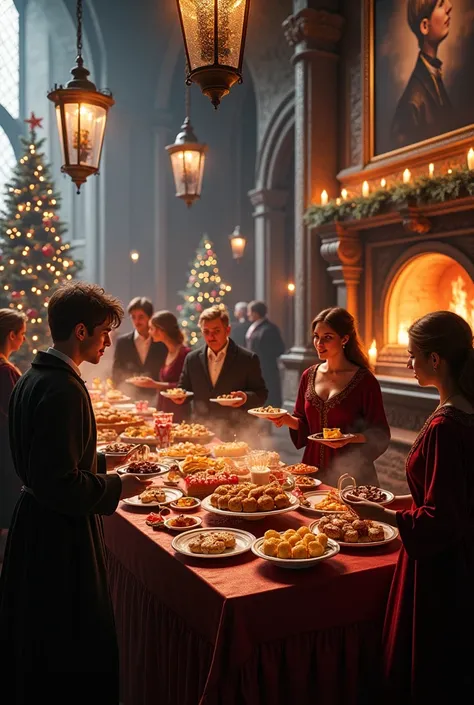 yule ball with a small buffet, harry potter poster