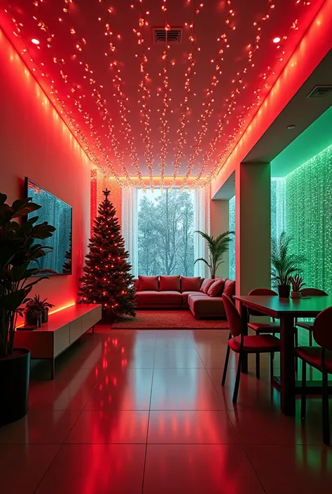 strip light pattern interior christmas