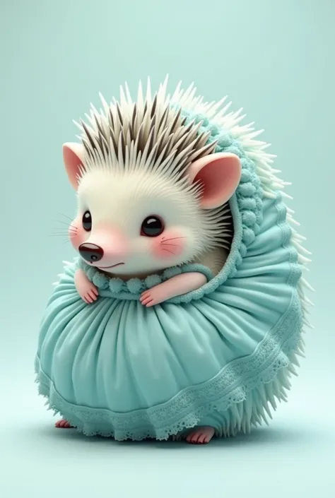 hedgehog in a ball blue dress