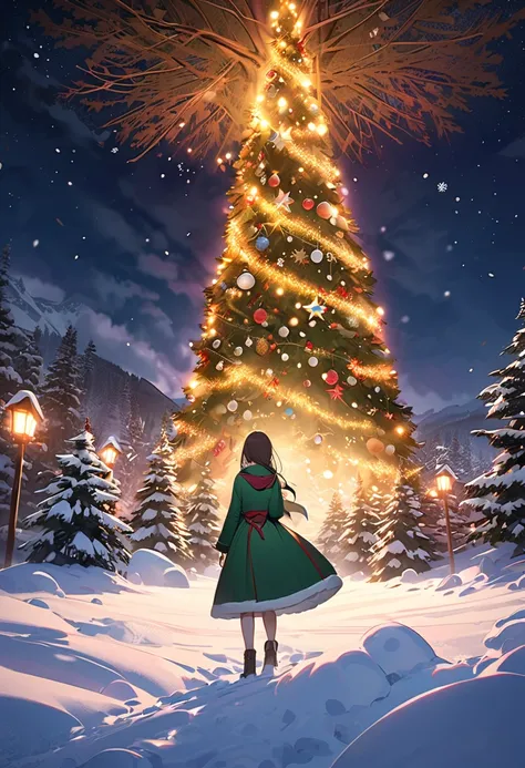top quality、 high definition 、( high image quality:1.2)、masterpiece、 Detailed Background 、 The feeling of a winter night and th...