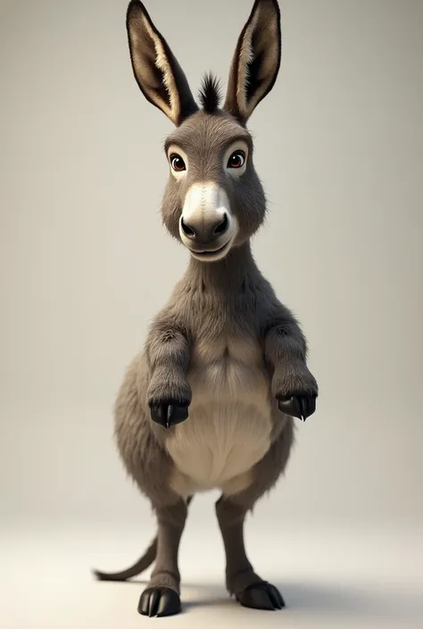 donkey standing on two legs