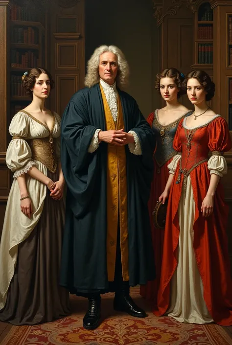 newton with 3 women