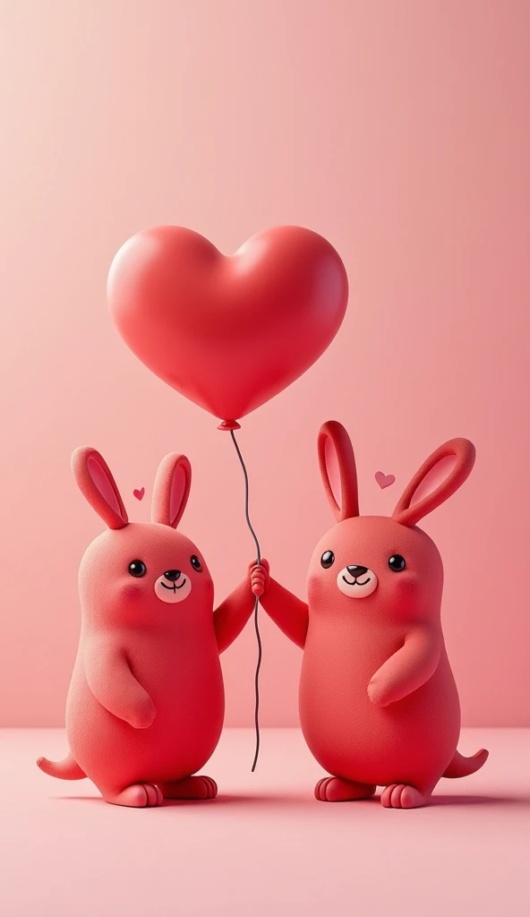Cute Heart Shaped 3d Characters High Definition