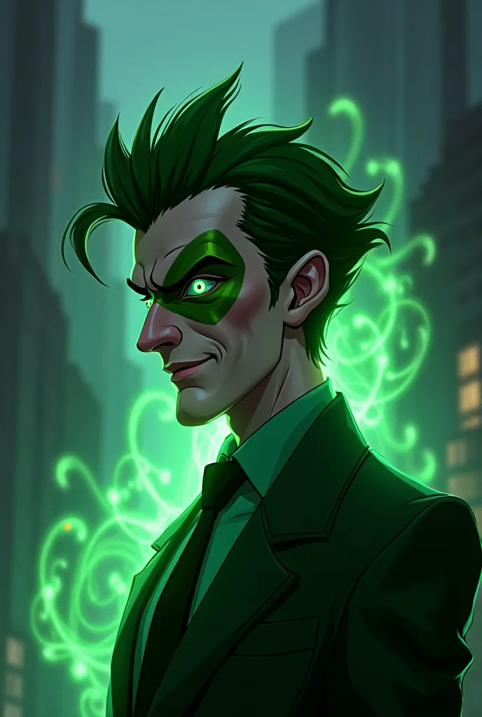 the riddler photo de profil animé avec une aura