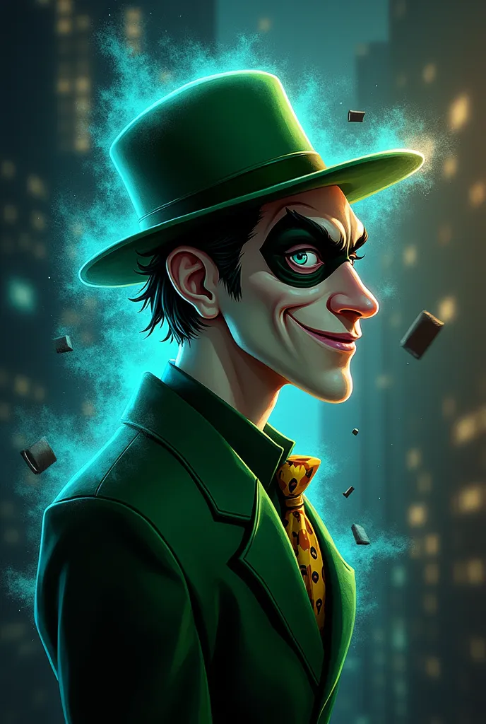 the riddler photo de profil animé avec une aura