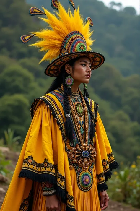 yellow and black chichimeco costumes