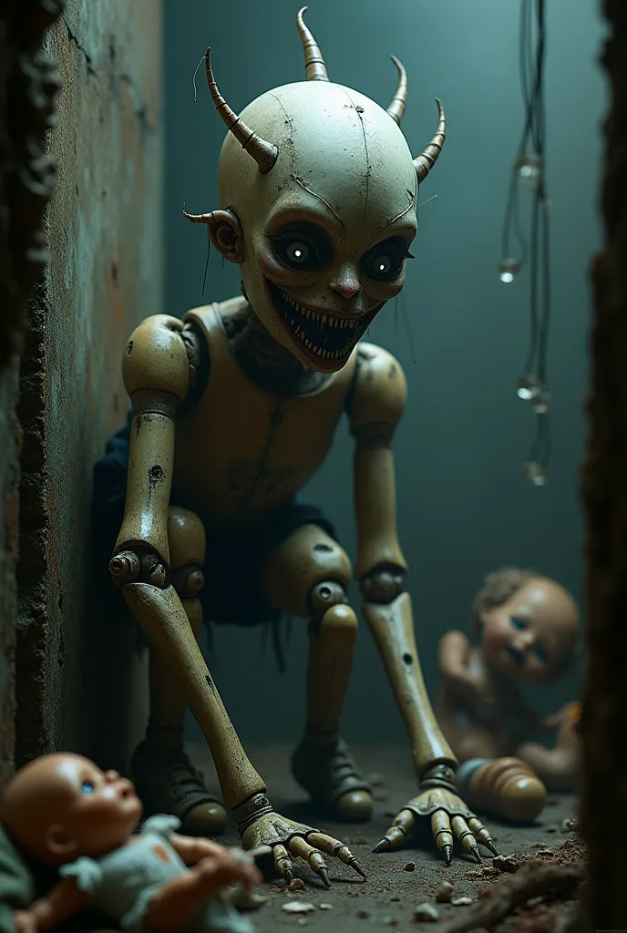 horror image of the words toy player