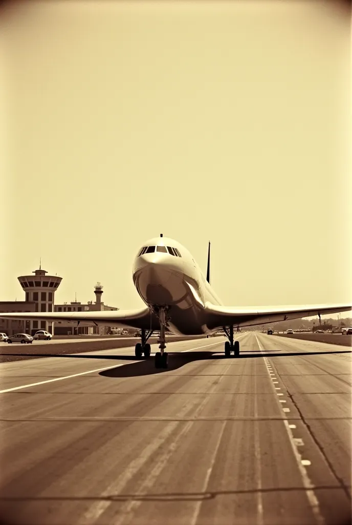 old photos of the world's first passenger jet safely landing from one city to another in france