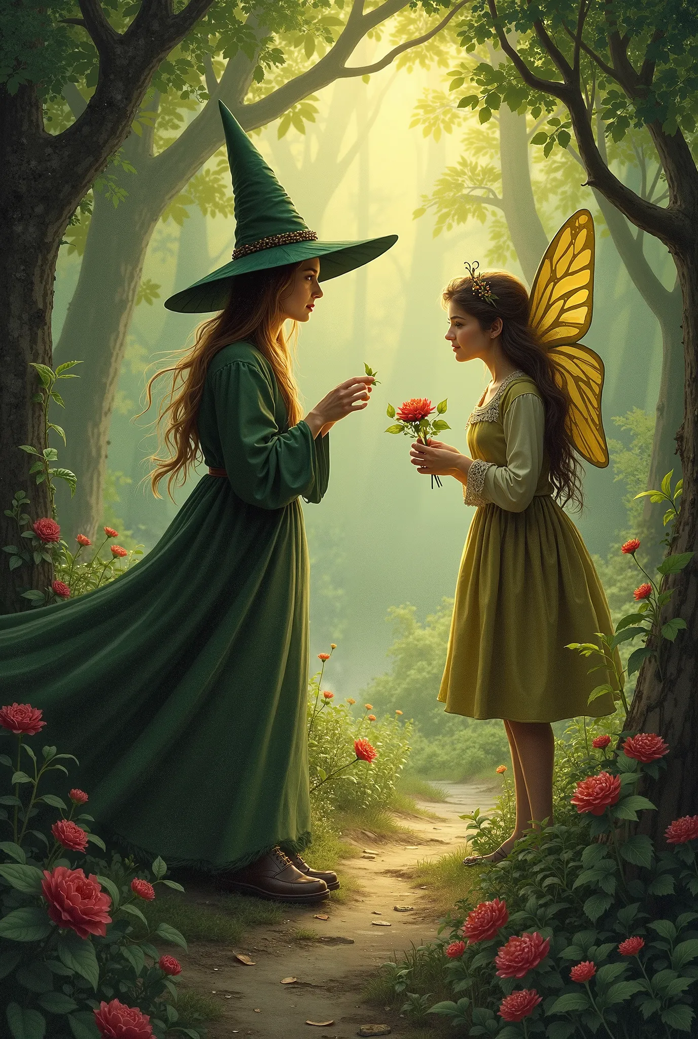 the story of the witch and the fairy

a fairy and a witch met in a village. the witch always took pleasure in scaring and harmin...