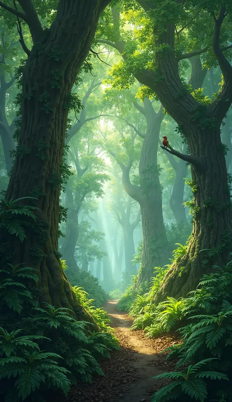 dense forest illustration