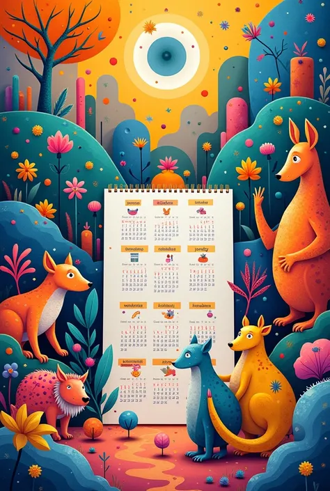 colorful calendar